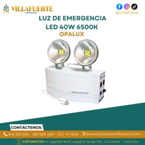 LUZ DE EMERGENCIA LED 40W 6500K 1200-1300LM 220V OPALUX