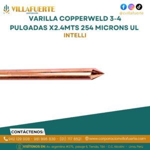 VARILLA COPPERWELD 3-4 PULGADAS X2.4MTS 254 MICRONS UL INTELLI