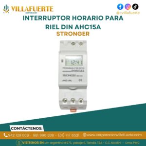 INTERRUPTOR HORARIO PARA RIEL DIN AHC15A STRONGER NEW ERA