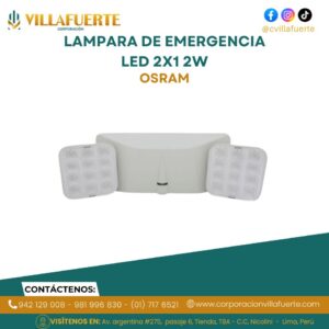 LAMPARA DE EMERGENCIA LED 2X1 2W 210LM 120-277V 1.5H LUM 23CM LEDVANCE OSRAM