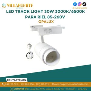 LED TRACK LIGHT 30W 3000K/6500K PARA RIEL 85-260V OPALUX